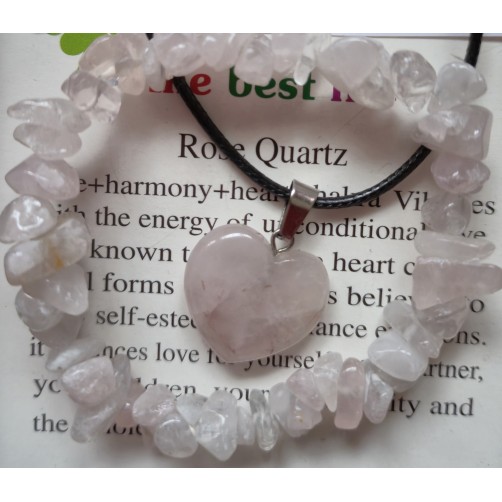 Roževec, Srčna čakra in ljubezen, zapestnica in ogrlica srce