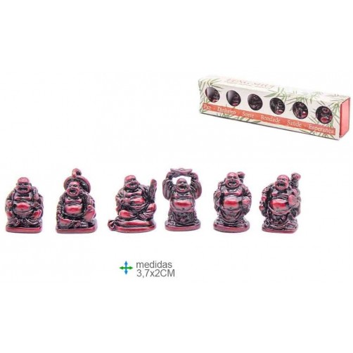 Feng Shui, Smejoči Buda, gold, komplet 6 kipcev v darilni embalaži