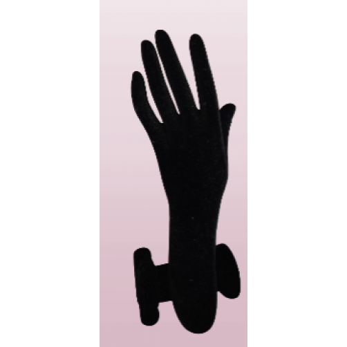Črna žametna roka za nakit, 26 cm