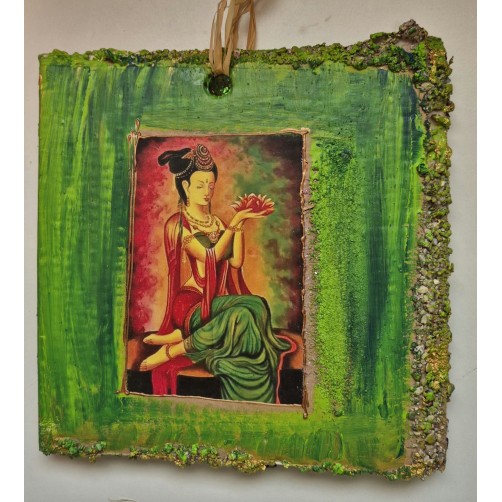 Tara, božanstvo sočutja, zaščite in notranjega miru, 20 x 20 cm