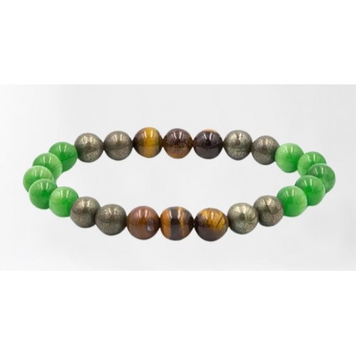 Zapestnica sreče, tigrovo oko, žad in pirit