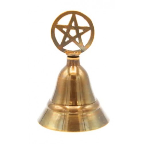 Medeninast zvonček za rituale, Pentagram